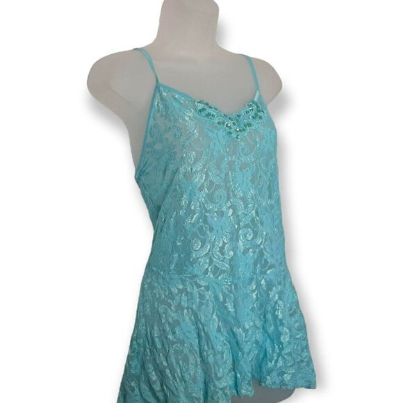Cinema Etoile Vintage Lace Chemise and G String Set sz M - Picture 2 of 7
